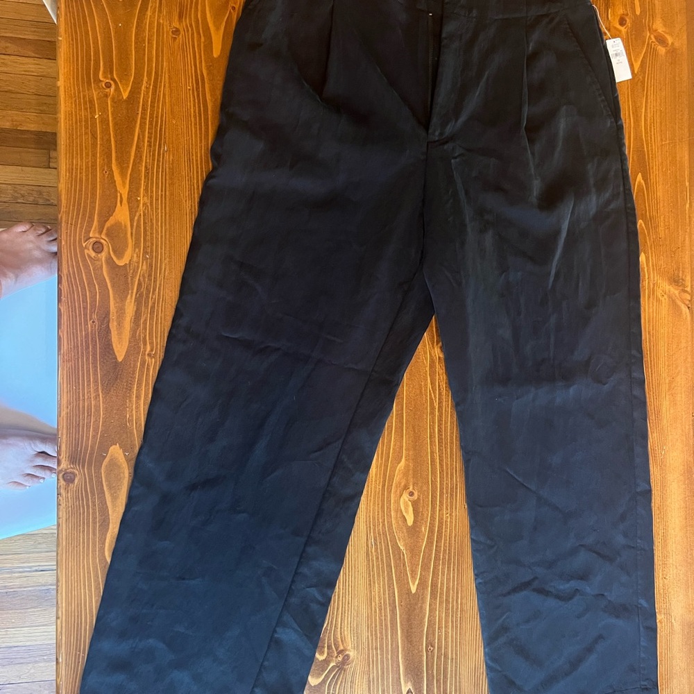 GAP womens petite high rise work pants. True black - Picture 2 of 4